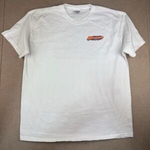 Force Motorcycle T-Shirt Men's XL White Beefy-T Factory Rider Racing Tee USA